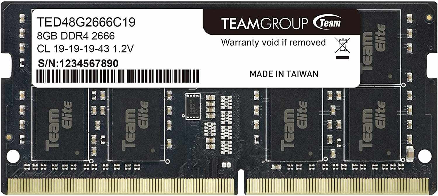 8GB DDR4 2666 Mhz SODIMM TEAM ELITE - TED48G2666C19-S01